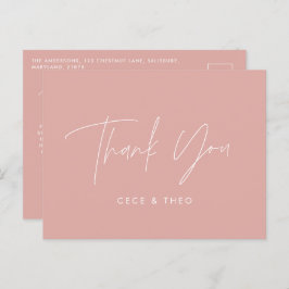 Oh Girl Dusche danke pink elegant Postkarte