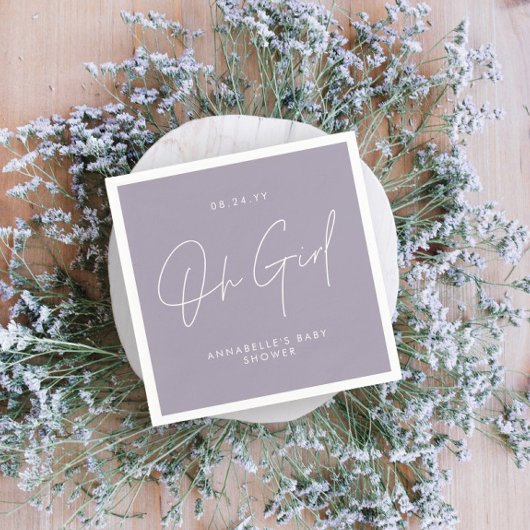 oh Girl Duschskript lilac lila elegant Serviette