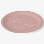 Oh Girl Duschskript pingelig Pappteller (Schrägansicht)