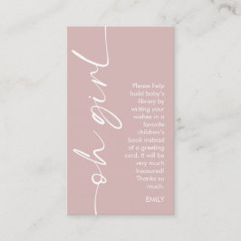 Oh Girl Dusty Rose Books for Baby Shooter Begleitkarte