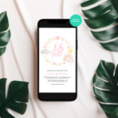 Oh Girl Frame Boho Rainbow Baby Dusche Einladung