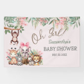 Oh Girl Jungle Safari Baby Duschbanner Banner (Horizontal)