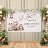Oh Girl Jungle Safari Baby Duschbanner Banner