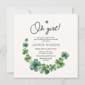 Oh Girl Lucky Charm Baby Shower Einladung (Vorderseite)