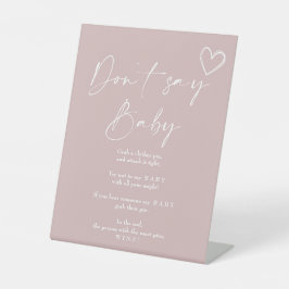 Oh Girl Minimalistisch Baby Shower Sag nicht Baby Sockelschild