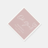 Oh Girl Minimalistisch Moderne Babydusche Serviette (Ecke)