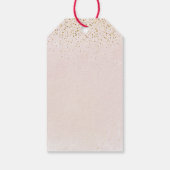 Oh Girl Pink Balloon Floral Eucalyptus Baby Dusche Geschenkanhänger (Rückseite)