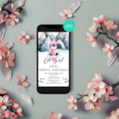 Oh Girl Pink Pinguins Winter Baby Dusche Einladung