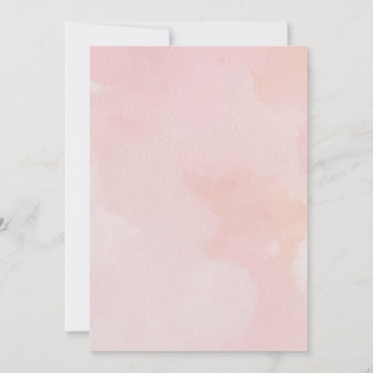 Oh Girl Pink Teddy Bear Babydusche Einladung (Rückseite)