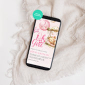 Oh Girl Pink Teddy Bear Babydusche Einladung