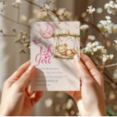 Oh Girl Pink Teddy Bear Babydusche Einladung