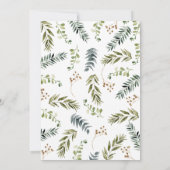 Oh Girl Safari Foliage Baby Dusche Einladung (Rückseite)