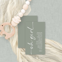 Oh Girl Sage Books for Baby Shooter