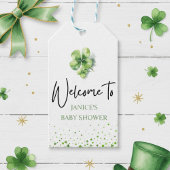 Oh Girl St. Patrick's Day Baby Shower Green  Geschenkanhänger