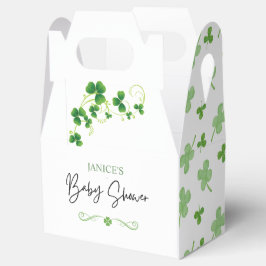 Oh Girl St. Patrick's Day Baby Shower Green  Geschenkschachtel
