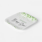 Oh Girl St. Patrick's Day Baby Shower Green  Pappteller (Gewinkelt)