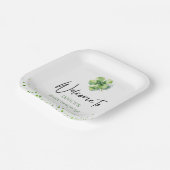 Oh Girl St. Patrick's Day Baby Shower Green  Pappteller (Gewinkelt)