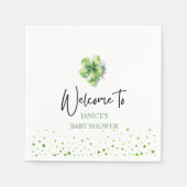 Oh Girl St. Patrick's Day Baby Shower Green  Serviette (Vorderseite)
