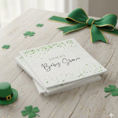 Oh Girl St. Patrick's Day Baby Shower Green  Serviette