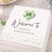 Oh Girl St. Patrick's Day Baby Shower Green  Serviette