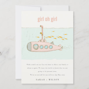 Oh Girl Underwater U-Boot Baby Ankündigung