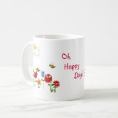 Oh glücklicher Tag Becher Kaffeetasse (Vorderseite Links)