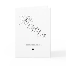 Oh glücklicher Tag Herz verzierte Hochzeit