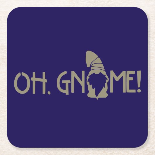 Oh, Gnome! Rechteckiger Pappuntersetzer (Vorderseite)