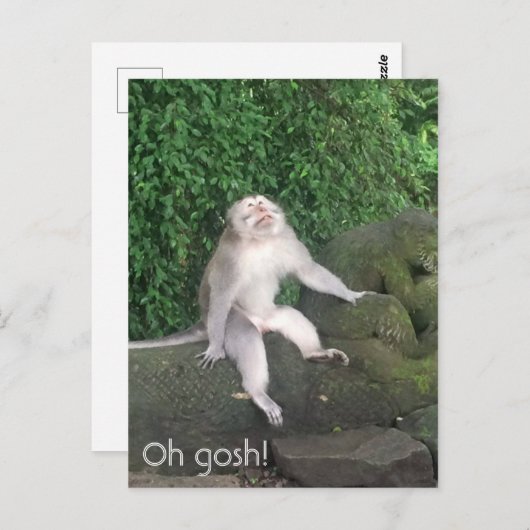 Oh gotischer Affe Postkarte (Vorne/Hinten)