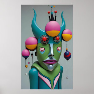 Oh Gott, du Teufel - Ken Gage Surreal Art Poster