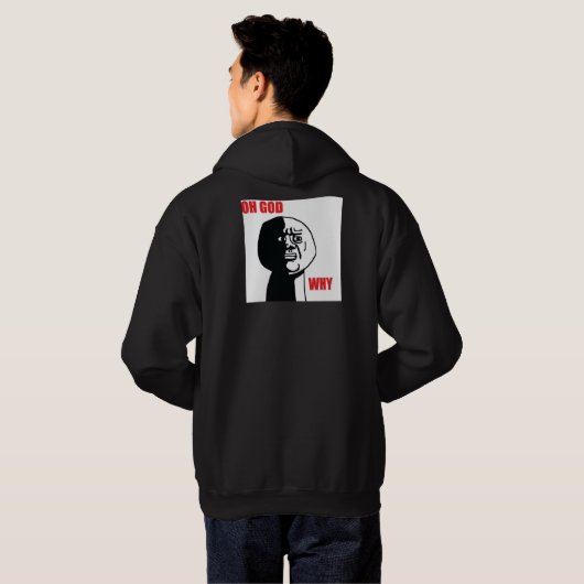 Oh Gott warum - entwerfen Sie schwarzen Hoodie (Schwarz voll)