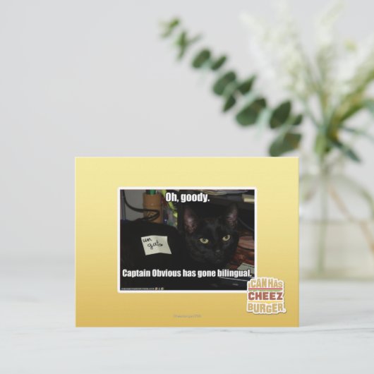 Oh, gute Sachen Postkarte (Stehend Vorderseite)