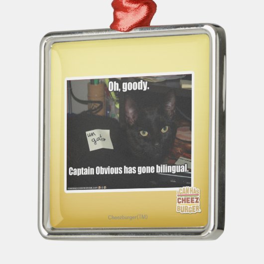 Oh, gute Sachen Silbernes Ornament (Links)