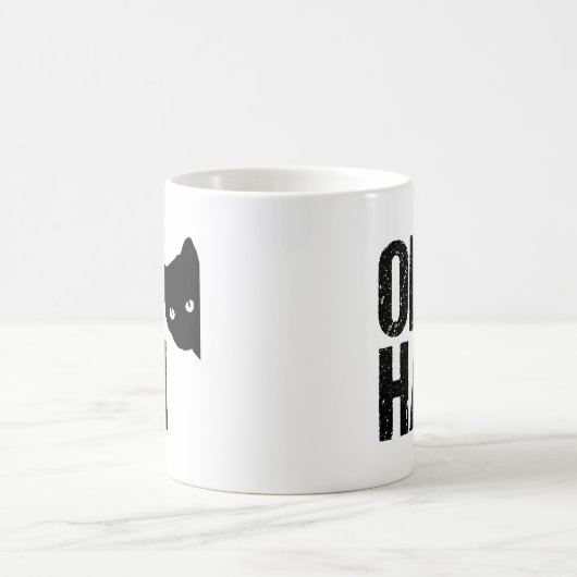 Oh Hai Funny Cat Kaffeetasse (Mittel)