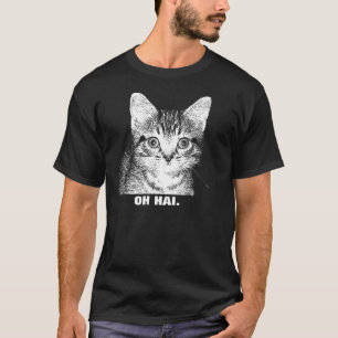 "OH- HAI." - Kätzchen-Shirt-Männer T-Shirt