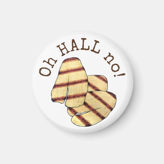 Oh HALL (Hölle) Nein! Halloumi Cheese Funny Feinsc Magnet (Vorne)