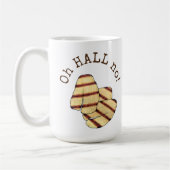 Oh HALL (Hölle) Nein! Halloumi Grillkäse-Feinschme Kaffeetasse (Links)