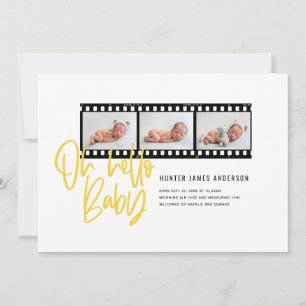Oh Hallo Baby modernes Grafik-Multi-Foto-Filmrolle Ankündigung