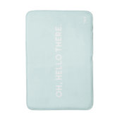 Oh Hallo da Typografie Blue Monogram Bath Mat Badematte (Vorderseite Vertikal)