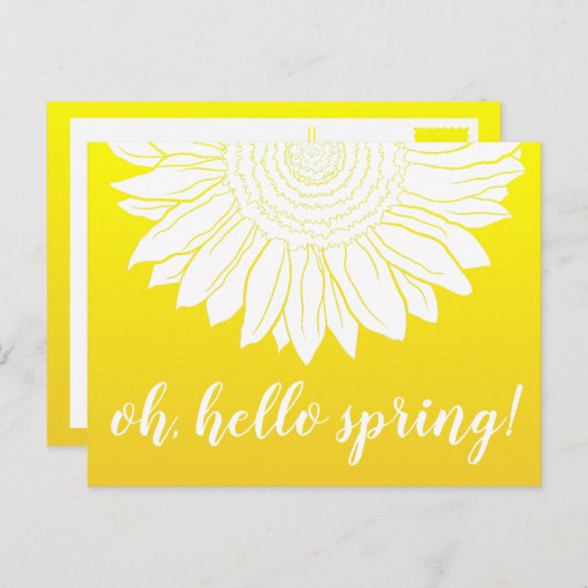 oh hallo Frühlingssonne Postkarte (Vorne/Hinten)