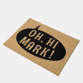 Oh hallo Kennzeichen-lustige humorvolle Fußmatte (Schrägansicht)
