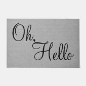 Oh, hallo lustige Zitat Sprichwort Spaß Hipster gr Fußmatte (Vorderseite)