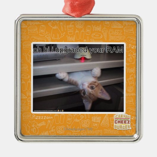 oh hallo verbesserte ich Ihr RAM Silbernes Ornament (Vorne)