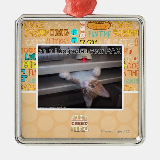 oh hallo verbesserte ich Ihr RAM Silbernes Ornament (Vorne)