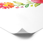 Oh Happy Day farbenfrohe Blumenposter drucken Poster (Ecke)