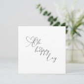 Oh Happy Day Heart Embellished Greeting Card Karte (Stehend Vorderseite)