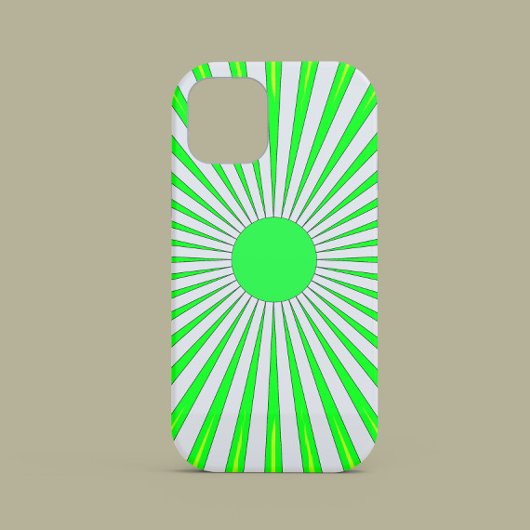 Oh Happy Day Monogram Green Sunburst Case-Mate iPhone Hülle