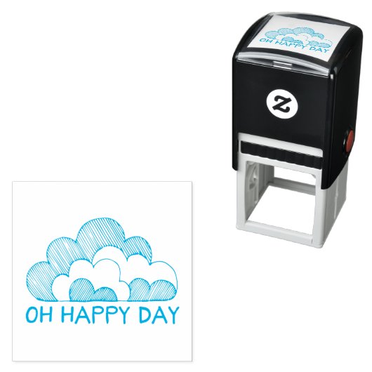 Oh Happy Day Positive Energy Cloud Permastempel (Beispiel)