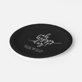 Oh Happy Day Script Abschluss Pappteller (Schrägansicht)