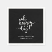 Oh Happy Day Script Abschluss Serviette (Vorderseite)